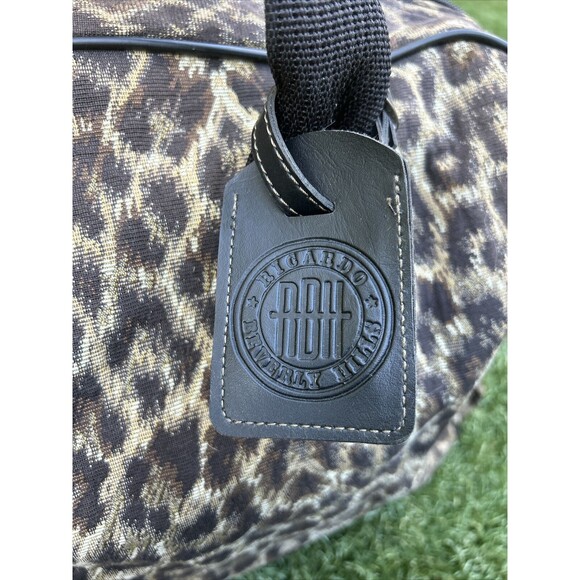 VTG Ricardo Beverly Hills Designer Luggage Large Tote Overnight Bag Animal Print - Picture 12 of 16